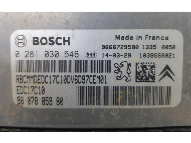 Řídící jednotka 9807885980, 0281030546 Citroen Berlingo 2014