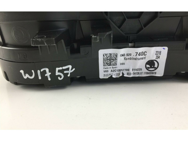 Панель приборов 6V0920740C, W1757 Skoda Fabia Mk3 (NJ)