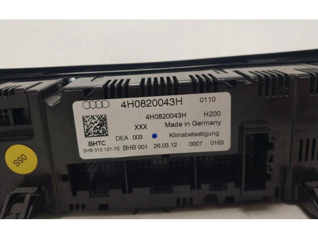 Блок управления климат-контролем 4H0820043H Audi A8 S8 D4 4H