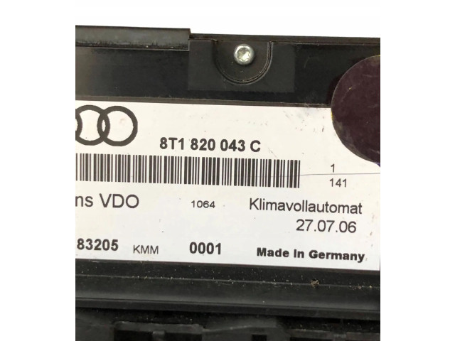 Блок управления кондиционера воздуха / климата/ печки (в салоне) 8T1820043C Audi A5