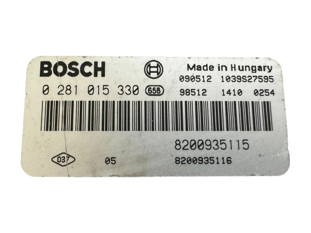 Řídící jednotka 8200935116, 8200935115 Opel Vivaro 2008