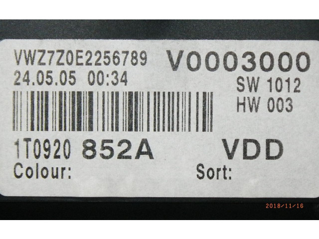 Панель приборов 1T0920852A Volkswagen Caddy