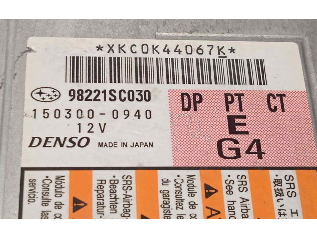 Блок подушек безопасности 98221SC030, 1503000941 Subaru Forester SH