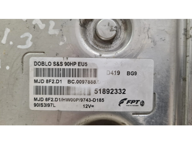 Блок управления кондиционера воздуха / климата/ печки (в салоне) 51892332, MJD8F2D1   Fiat Doblo