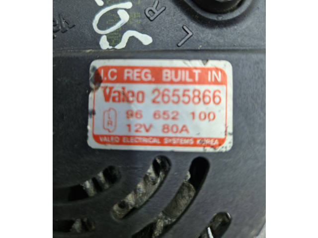 Генератор 96652100, 12V80A Chevrolet Aveo 1.2