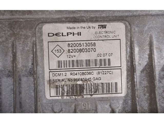 Блок управления двигателя 8200513058, DA006142361 Dacia Logan I