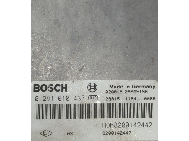 Блок управления двигателя 0281010437, 8200142447 Mitsubishi Carisma