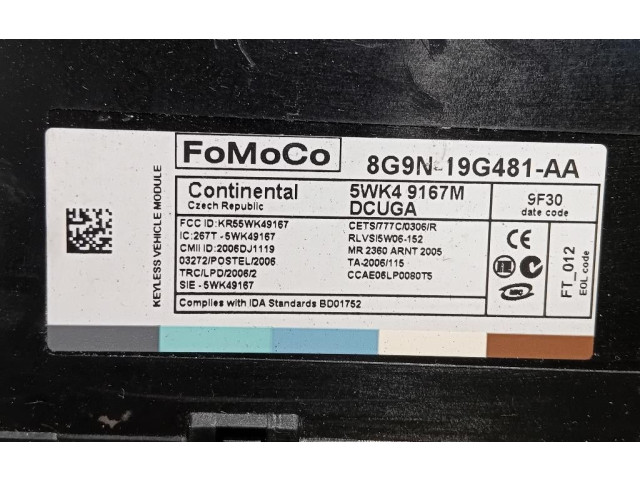 Блок комфорта 8G9N-19G481-AA, 8G9N-19G481-AA Jaguar XF X250