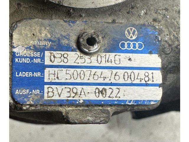  Турбина Volkswagen Golf Plus  038253014G, BV39A0022   для двигателя BKC      