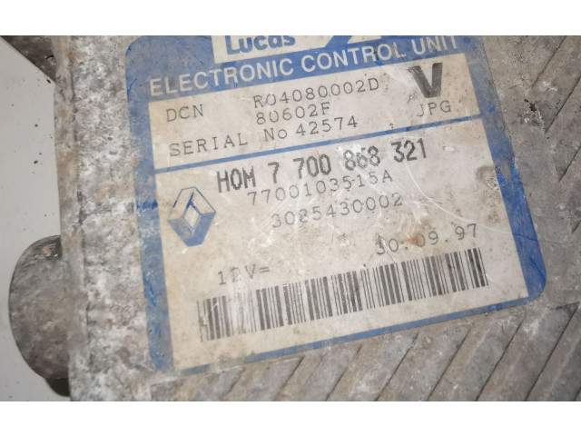 Блок управления двигателя 7700868321, 7700103515A Volvo S40, V40