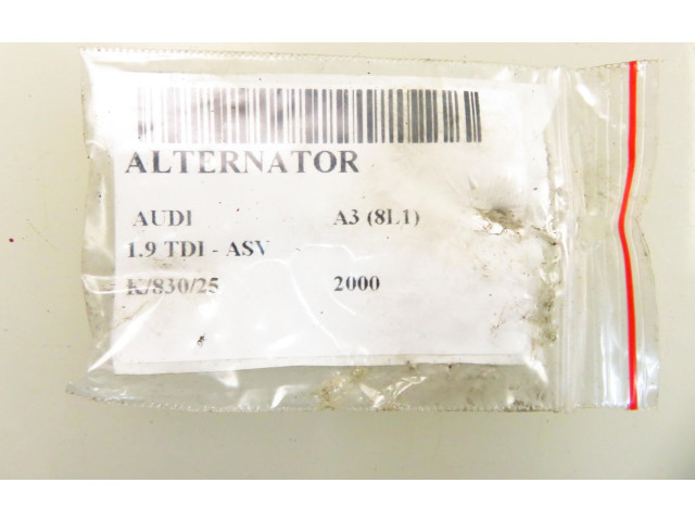 Генератор 0124525091, 06F903023F   Audi A3 S3 8L      
