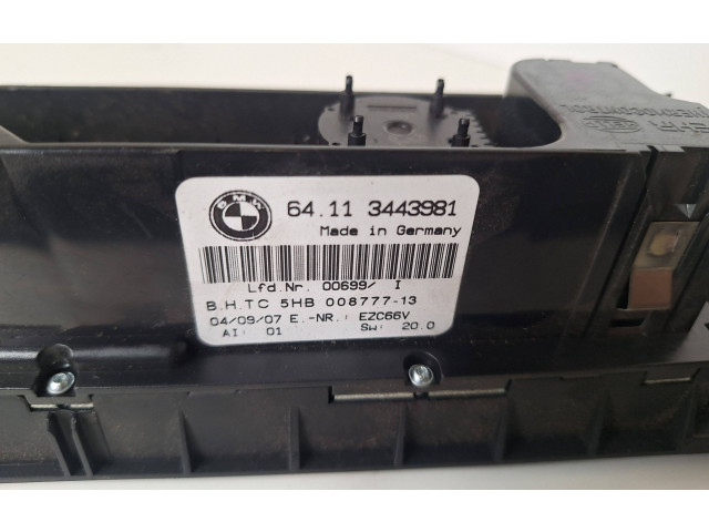 Блок управления климат-контролем 3443981, 5HB00877713   BMW X3 E83
