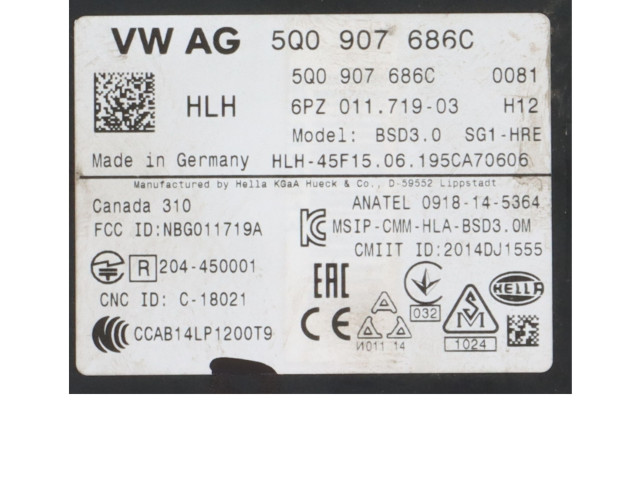 Датчик слепых зон 5Q0907686C   Volkswagen Golf Plus