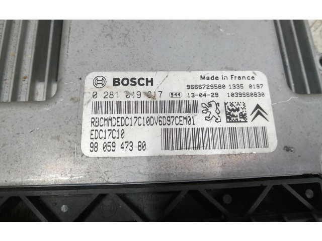 Блок управления двигателя 0281019817, 9666729580 Citroen Berlingo