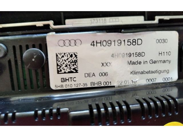 Блок управления климат-контролем 4H0919158D   Audi A8 S8 D4 4H