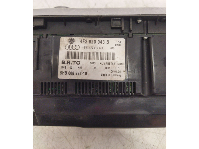 Блок управления климат-контролем 4F2820043B, 4F0910043 Audi A6 S6 C6 4F