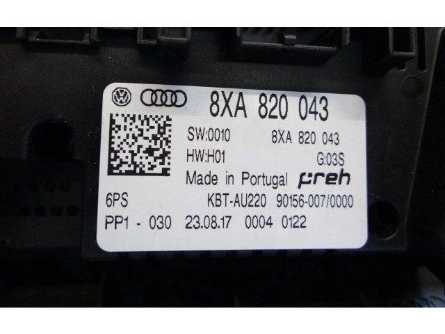 Блок управления климат-контролем 8XA820043, 8XA820043 Audi A1