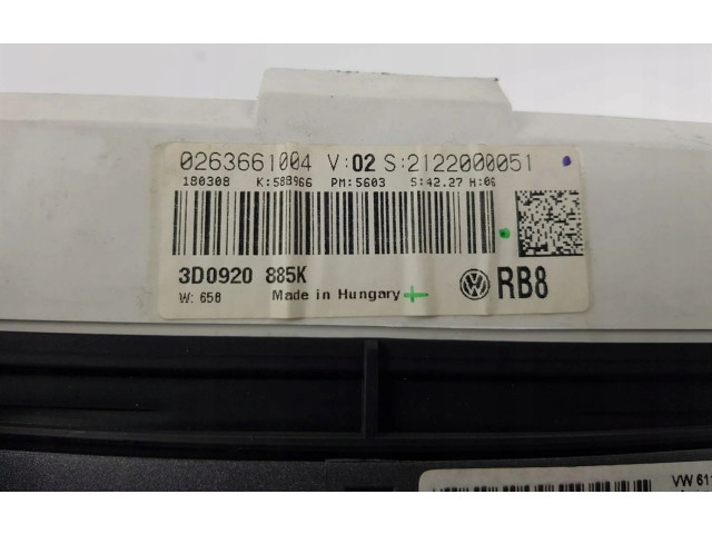 Панель приборов 3D0920885K   Volkswagen Phaeton       