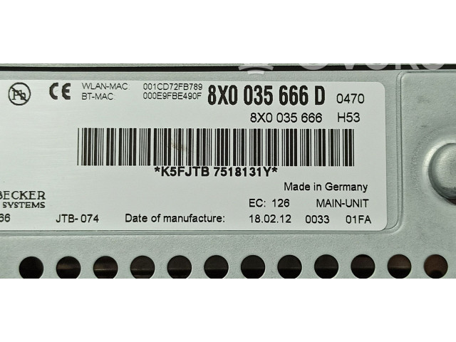 Блок управления HiFi audio 8X0035666D, 8X0035666DX A1