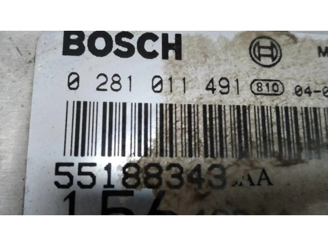 Блок управления двигателем Блок управления 0281011491 Alfa Romeo 166