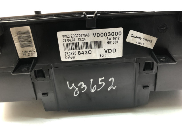 Подушка безопасности в сиденье 2K0920843C, Y3652   Volkswagen Touran I