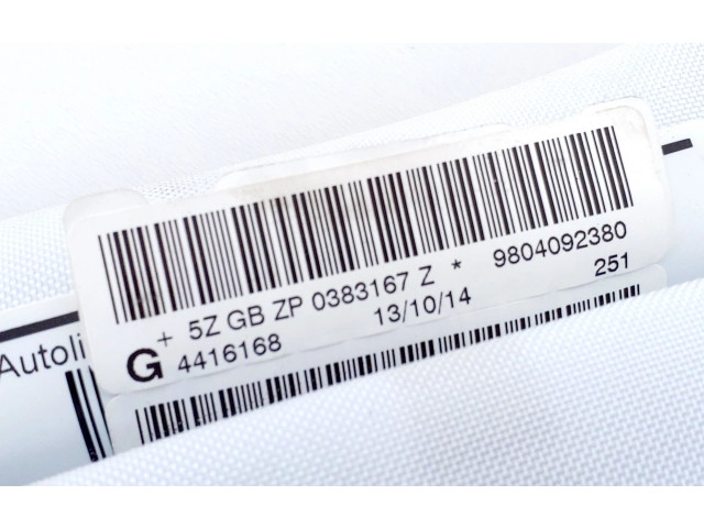 Боковая подушка безопасности 9804092380 Peugeot 2008 I