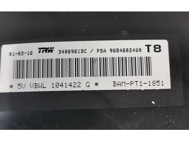 Подушка безопасности в сиденье 9684602480   Peugeot 5008