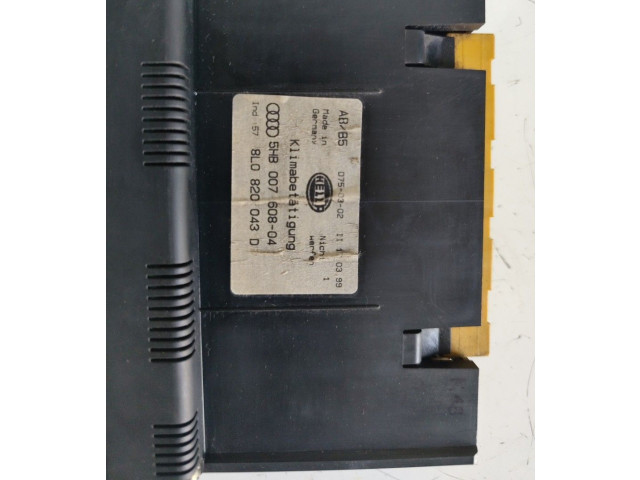 Блок управления климат-контролем 8L0820043D, 5HB007608-04   Audi A3 S3 8L