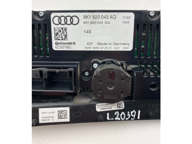 Блок управления климат-контролем 8K1820043AQ, A2C92379900   Audi A5 Sportback 8TA