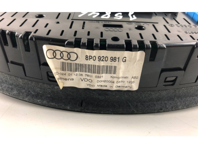 Панель приборов 8P0920981G Audi A3 S3 A3 Sportback 8P