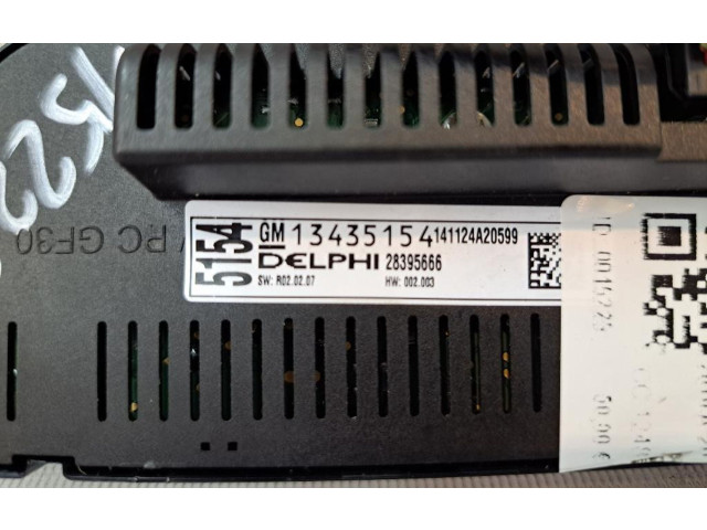 Блок управления климат-контролем 13435154, 13435154   Opel Meriva B