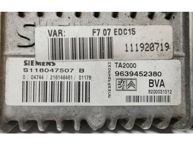 Блок управления коробкой передач 9639452380, 111920719   Citroen C5