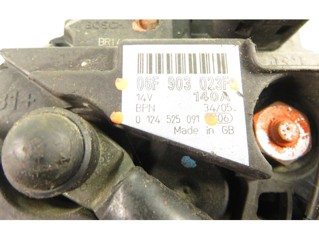 Генератор 0124525091, 06F903023F   Audi A3 S3 8L      