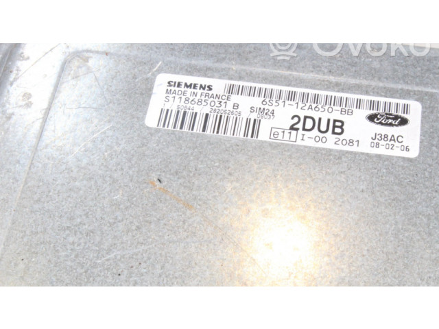 Блок управления двигателя 6S5112A650BB   Ford Ka
