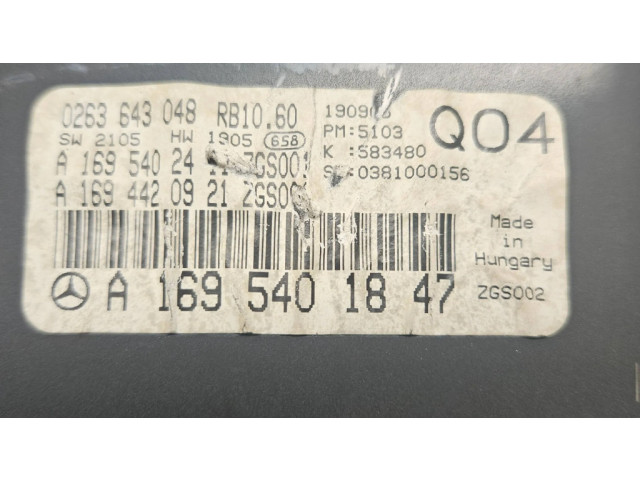 Přístrojová deska Mercedes-Benz A W169 2006 A1695402481, A1694420921