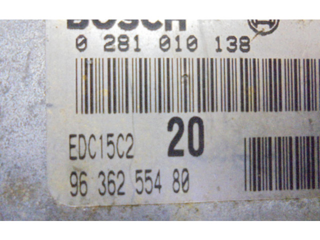 Řídící jednotka 9636255480, 9636255480 Citroen Berlingo 2002