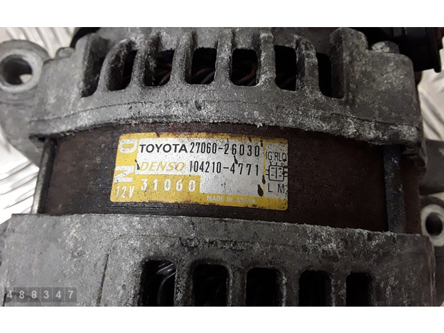 Генератор 2706026030, 1042104771 Lexus IS 220D-250-350