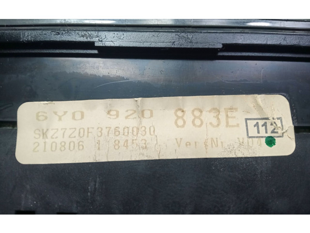 Панель приборов 6Y0920883E Skoda Fabia Mk1 (6Y)