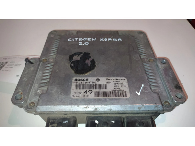 Блок управления двигателя 0281010962 Citroen Xsara