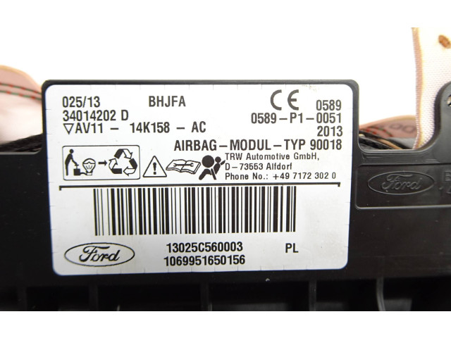 Боковая подушка безопасности 34014202D, 0589P10051 Ford B-MAX