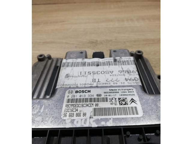 Řídící jednotka 9666986680, 0281013334 Peugeot 3008 I 2008