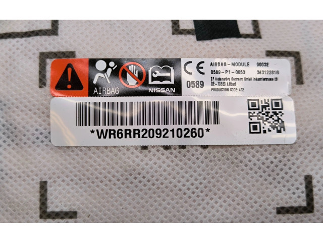 Надувная подушка для пассажира 34312281G, WR6RR209210260   Nissan Rogue    