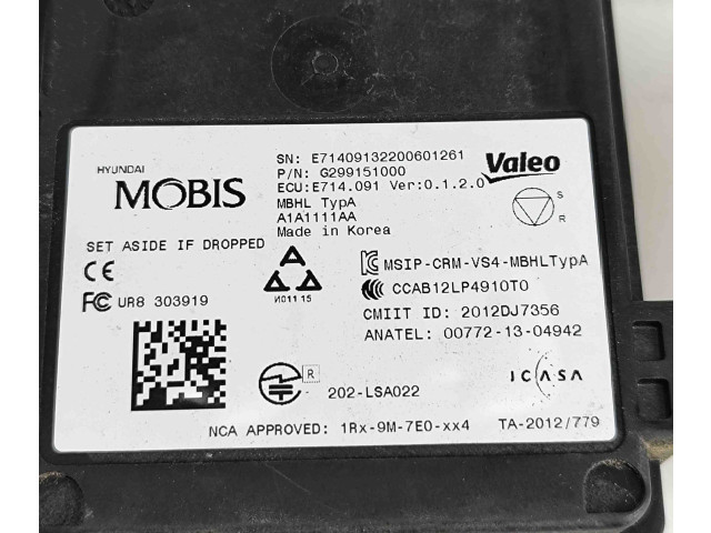 Блок подушек безопасности G299151000, A1A1111AA   Hyundai Ioniq