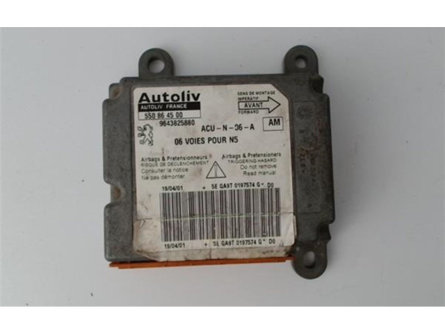 Блок подушек безопасности 9643825880, 550864500   Peugeot 306