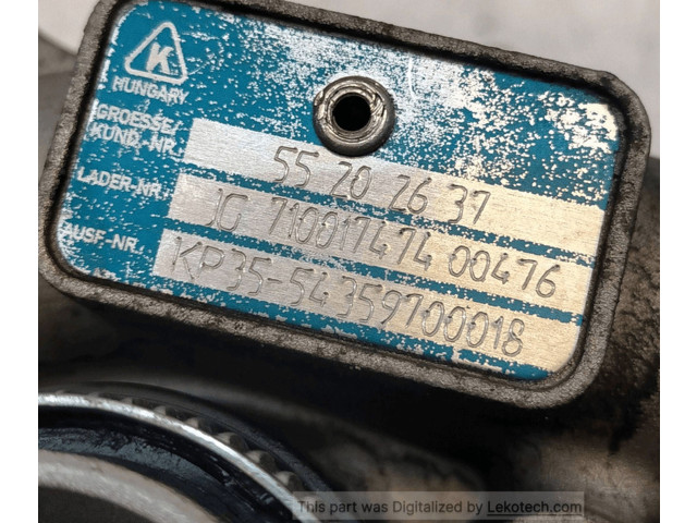  Турбина Fiat Fiorino  55202637   для двигателя 199A4000      