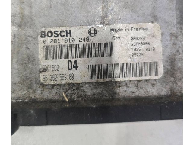 Блок управления двигателя 0281010249, 9636256980 Peugeot 306