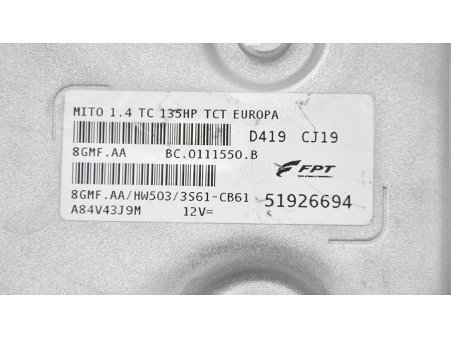 Řídící jednotka 51926694 Alfa Romeo Mito 2010