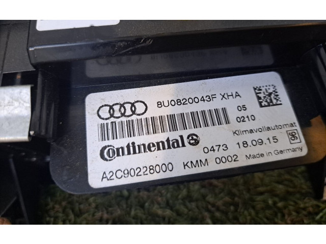 Блок управления климат-контролем 8U0820043B, 8U0820043B Audi Q3 8U