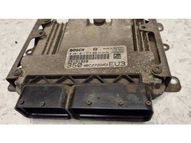 Блок управления двигателя 0281011514, 55191928 Fiat Stilo