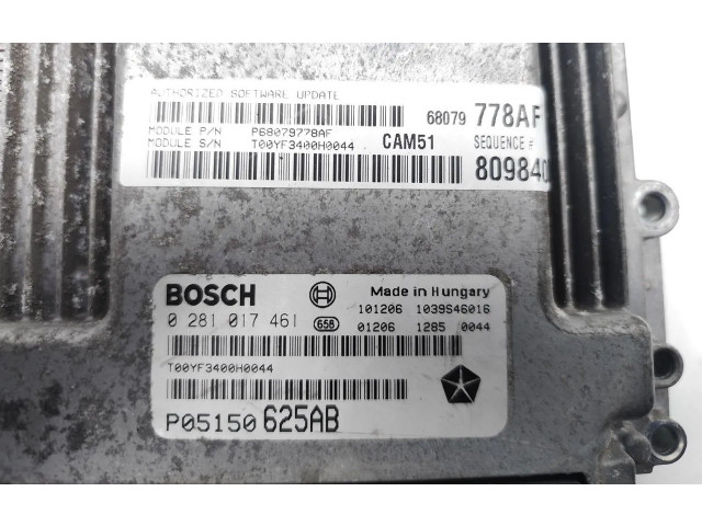 Блок управления двигателя P05150625AB, 0281017461 Jeep Grand Cherokee